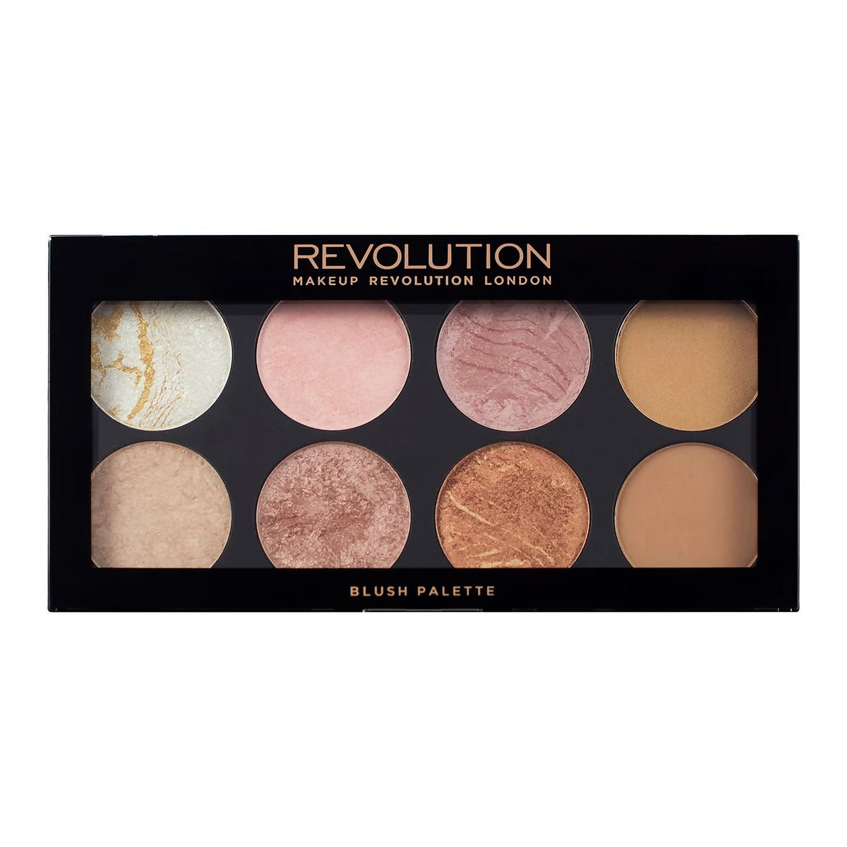 Makeup Revolution Ultra Blush Makeup Palette, Bronzer & Highlighter, Includes 8 Shades, Gluten free, Vegan & Cruelty Free, Sugar & Spice, 13g