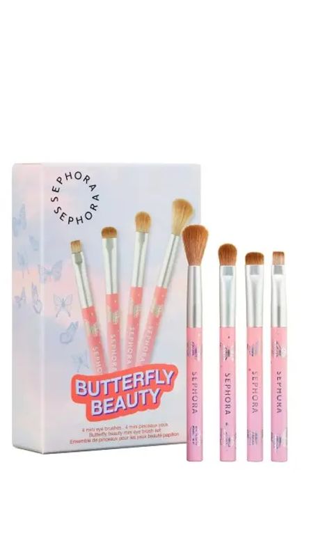 SEPHORA MAKEUP BRUSH SET (EYE) BUTETERFLY BEAUTY 4PCS